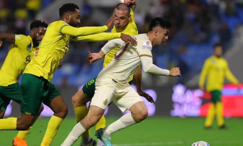 مباراة النصر والخليج في دوري روشن السعودي