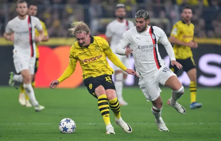 القنوات الناقلة لمباراة ميلان ضد بروسيا دورتموند بدوري أبطال أوروبا