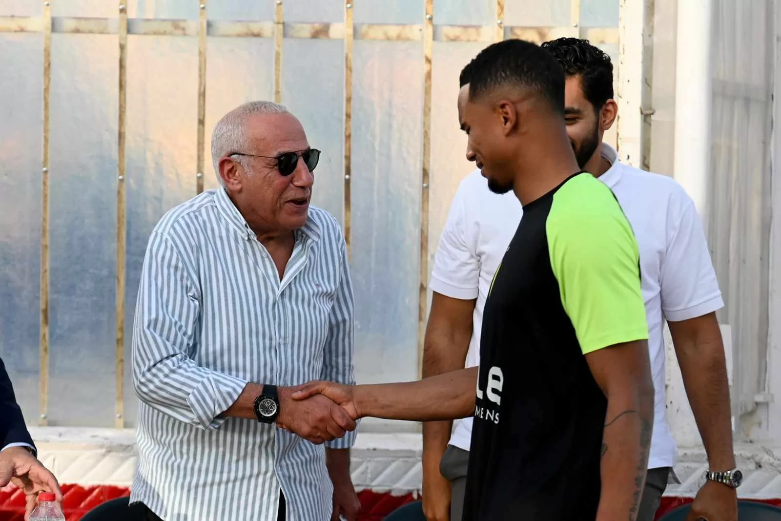 اجتماع حسين لبيب مع لاعبي الزمالك